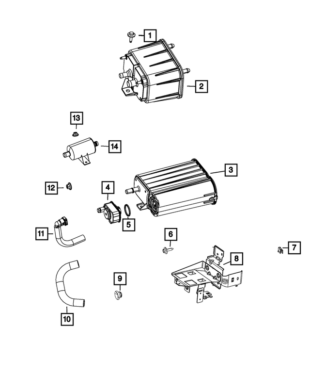 20212022 Ram Fuel Vapor Tube To Canister Tube 68466510AB Shop Parts