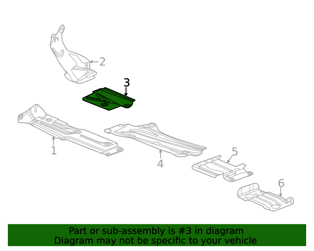 20202022 GM Exhaust Intermediate Underbody Heat Shield 84237222