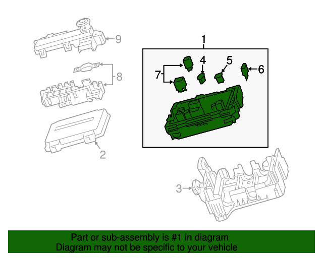 23218145 Engine Wiring Harness Junction Block 2016 Cadillac