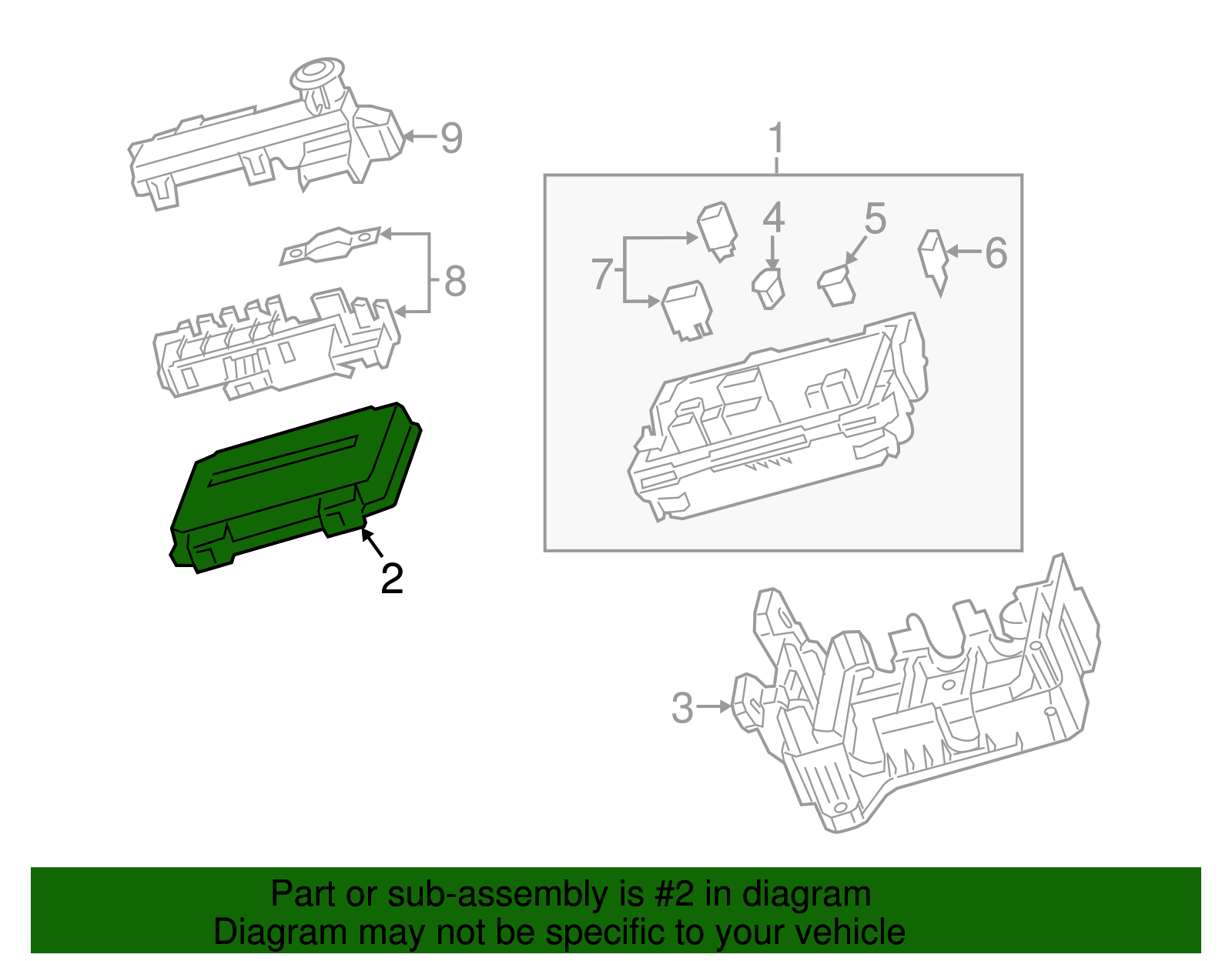 Front Compartment Fuse Block Housing Cover - GM (84014020)