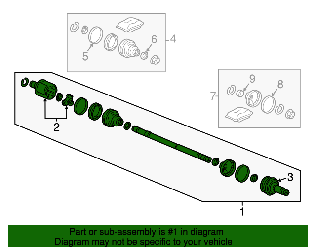 42311T6ZA03 Drive Shaft Assembly L 2020 Honda Ridgeline Honda