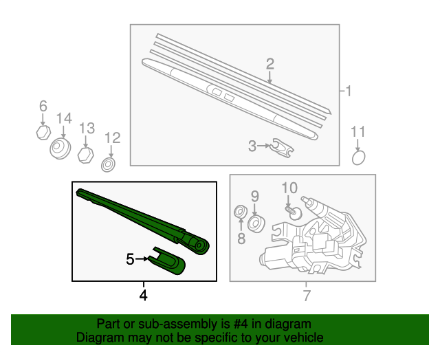 20112017 Honda Odyssey Wiper Arm 76720TK8A01 OEM Parts Online