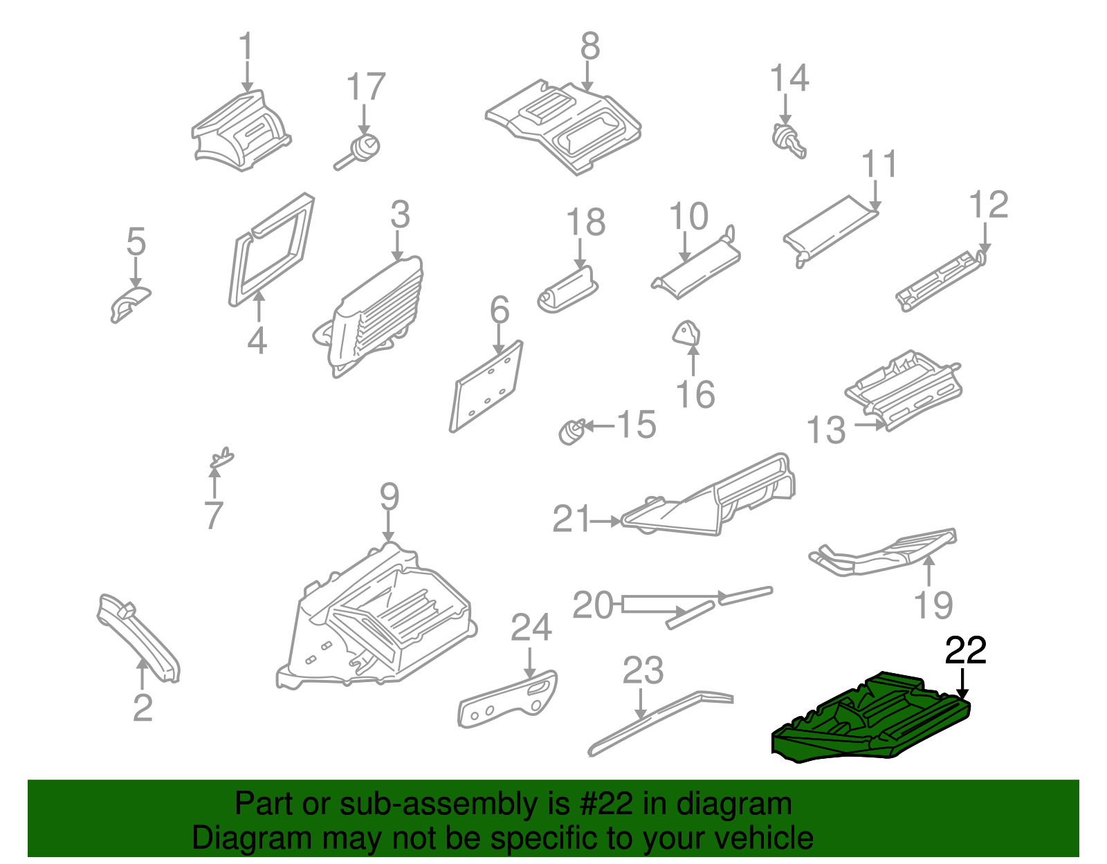 Cover, Heater Core - GM (89018520)