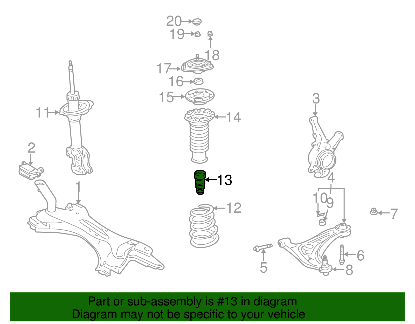 Strut Bumper - Scion (48331-52050)
