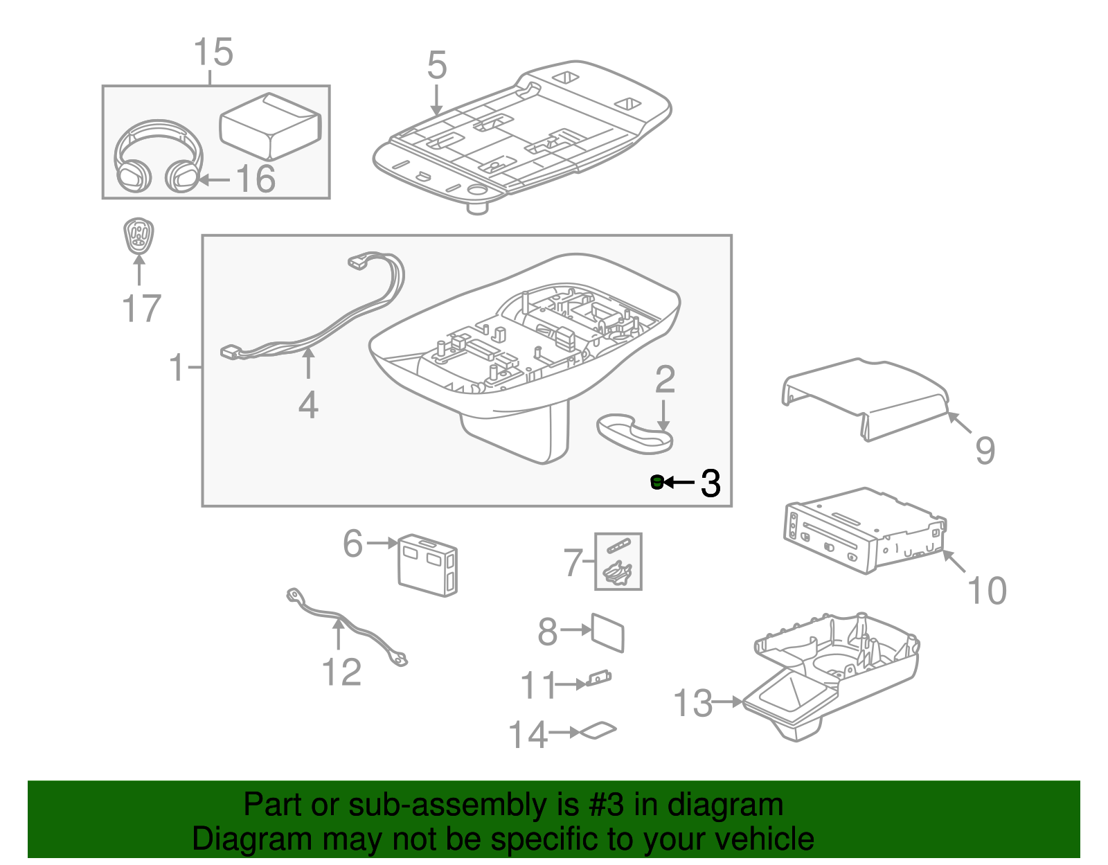 Ebony Multi-Purpose Switch - GM (15166059)