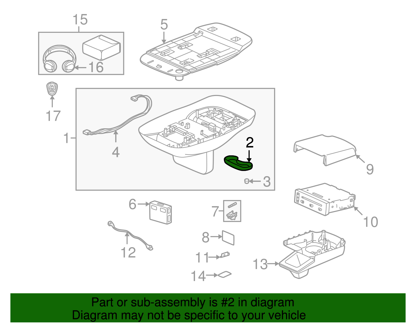 Dome Lamp Lens - GM (15032588)