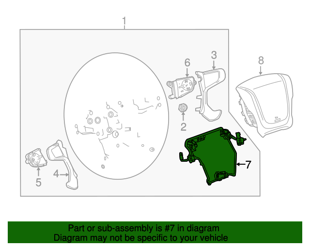 20142019 GM Steering Wheel Horn Switch Wiring Harness 23134456