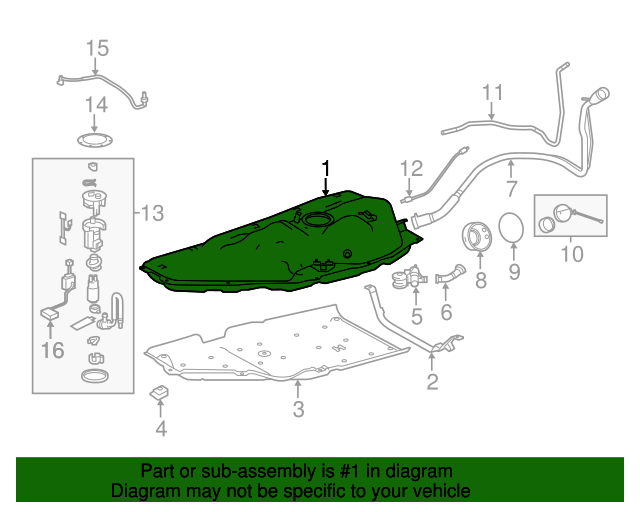 770010E111 Fuel Tank 20172019 Toyota Highlander OEM Genuine