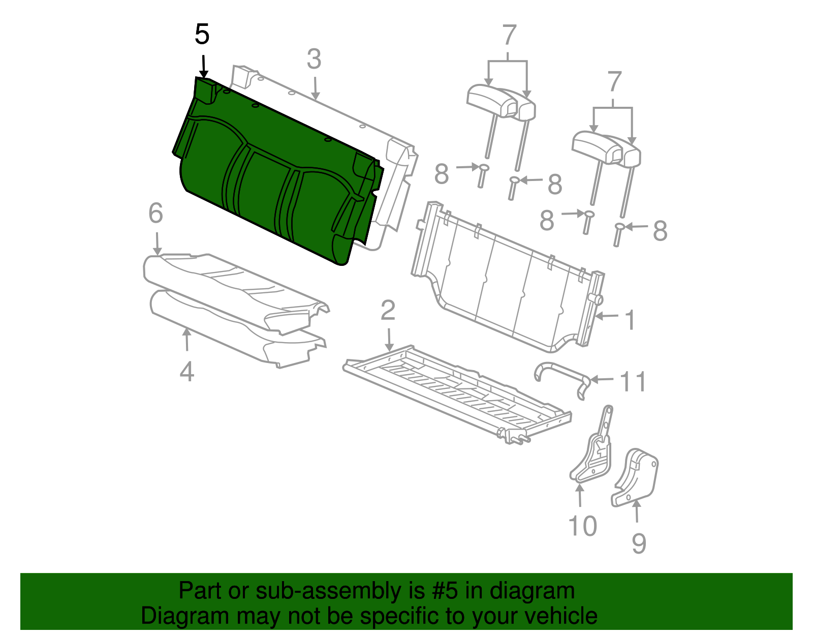 Seat Back Cover - GM (89044887)