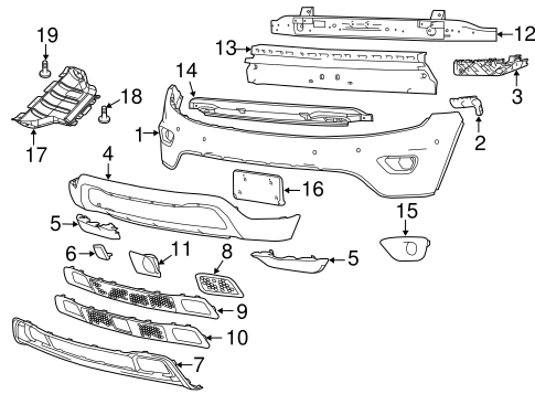 Overland Park Jeep Dodge Ram Chrysler >> Bumper & Components - Front for 2015 Jeep Grand Cherokee | Steve White Parts Overland Park Jeep Dodge Ram Chrysler >> Bumper & Components - Front for 2015 Jeep Grand Cherokee | Steve White Parts
