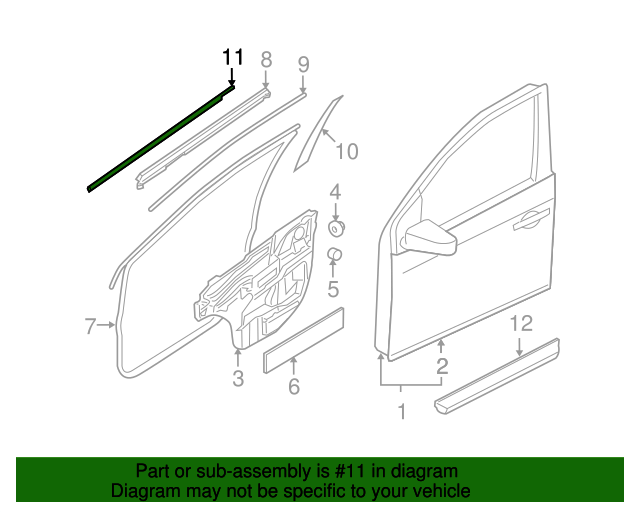 20072012 Nissan Sentra Belt Molding 80820ET000 Parts for Nissans