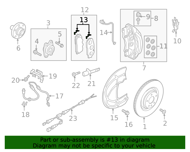 4M0698231A Disc Brake AntiRattle Clip Set 20182024 Audi Audi