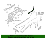 Genuine Infiniti Fender Rear Seal 66895-9NB0A