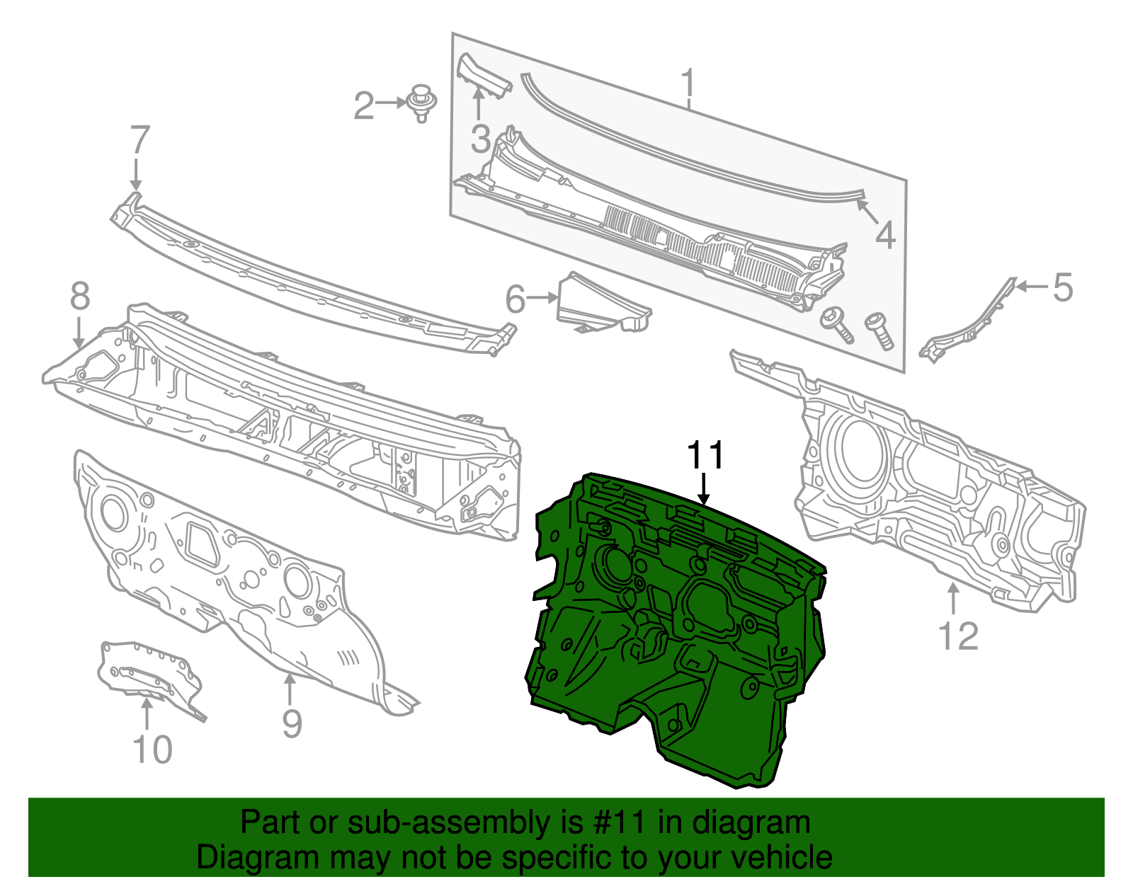 Interior Dash Panel Sound Barrier - GM (95437859)