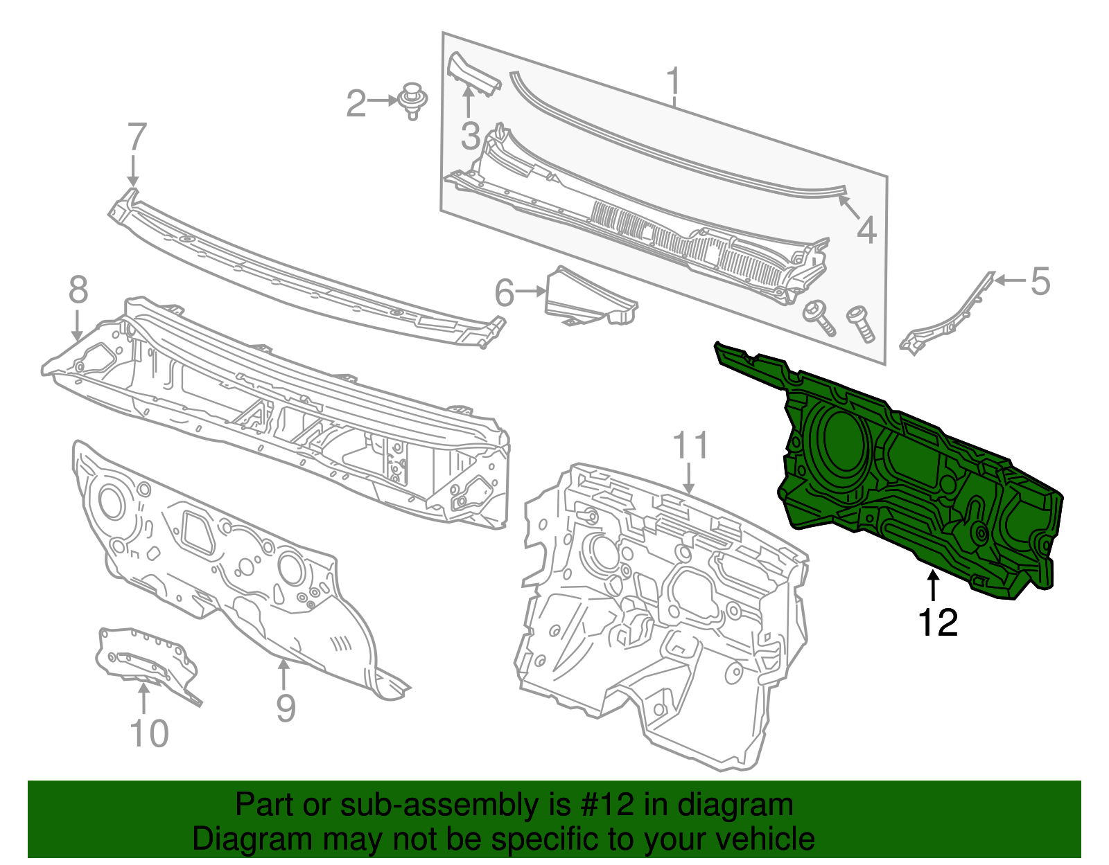 Outer Dash Panel Insulator - GM (95433496)