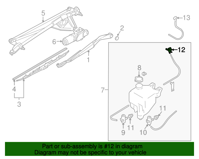 20022004 Subaru Impreza OEM NEW 0811 Subaru Impreza Windshield Wiper