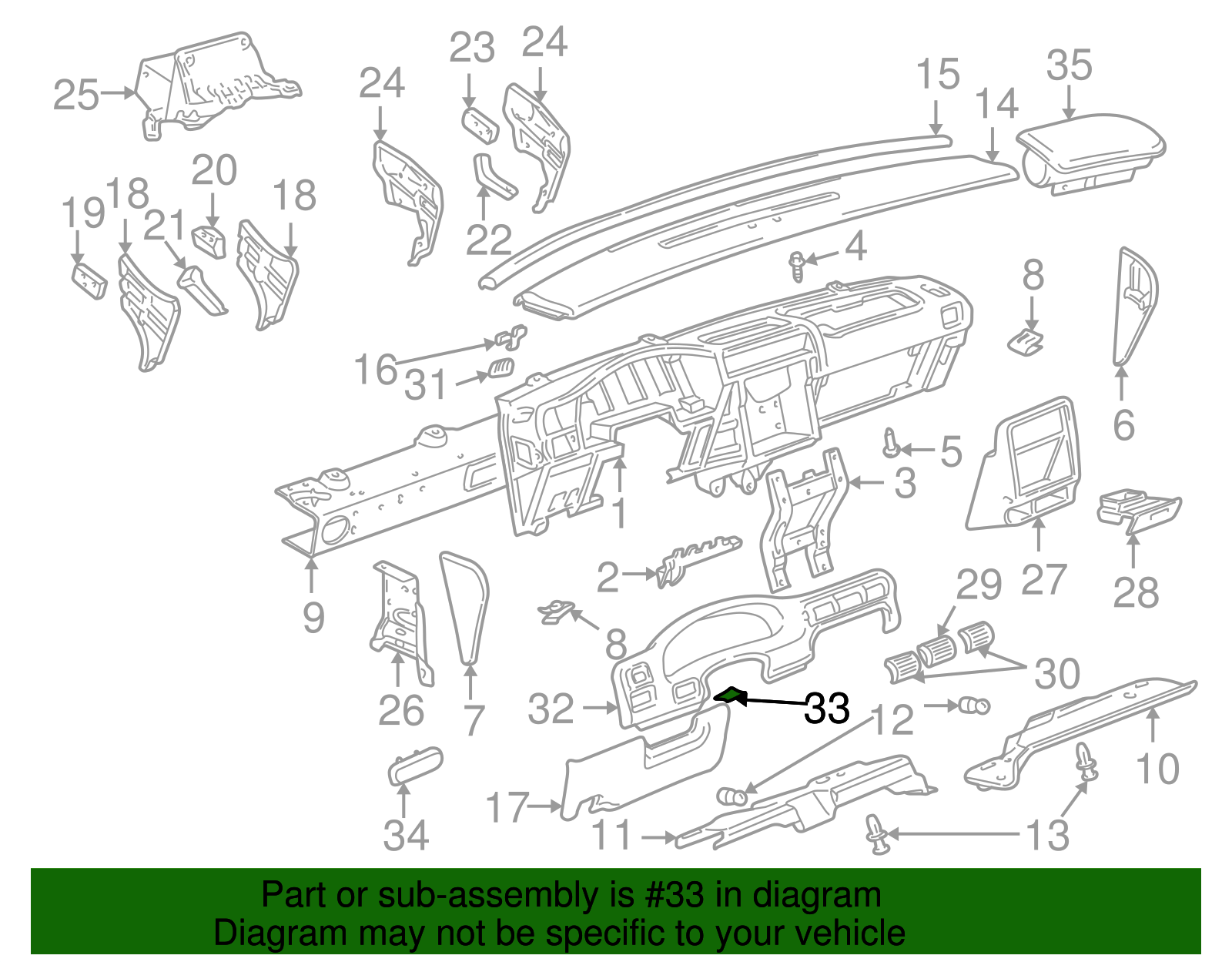 Mat, I/P Cstr Compt - GM (88896412)