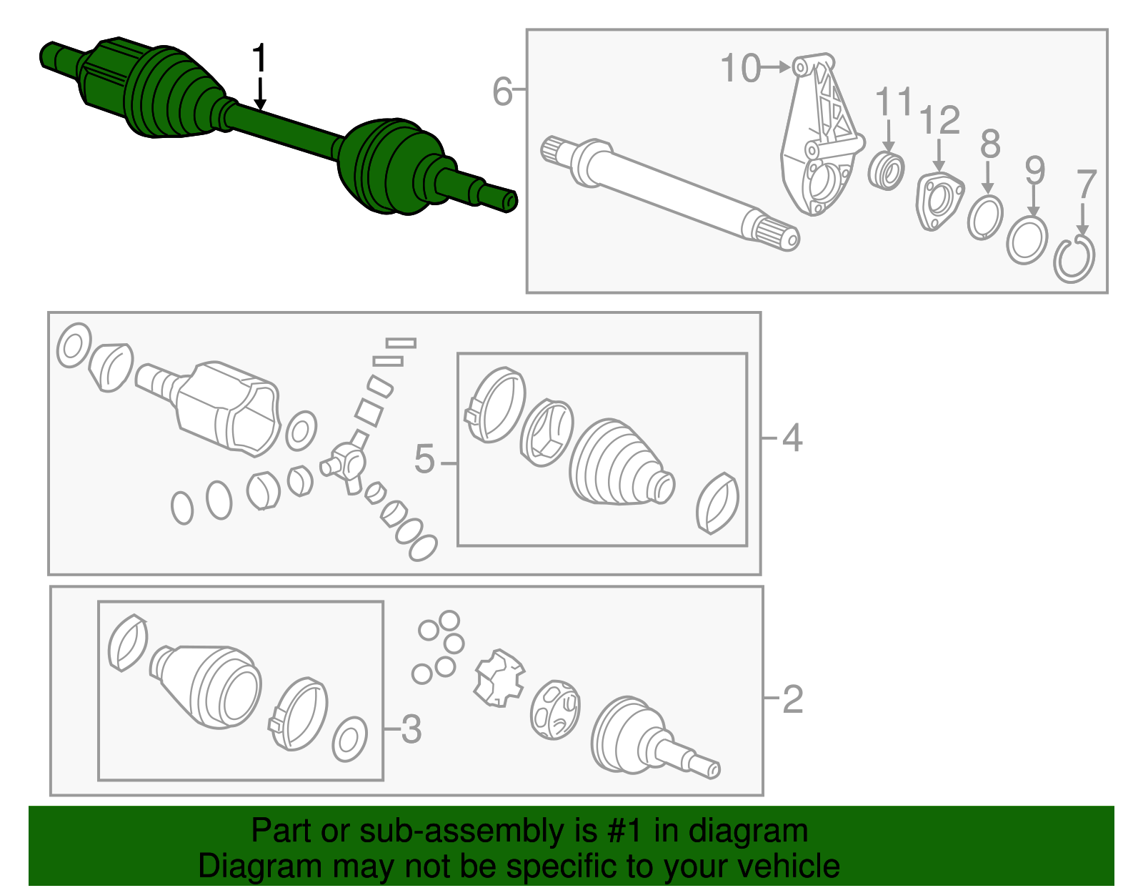 Front Driver Side Half-Shaft Assembly - GM (96852726)