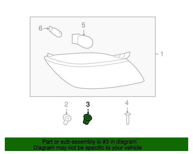 20052010 GM Tail Lamp Assembly Retainer Nut 22722850 GM Parts Online