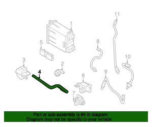 2011-2017 Nissan Quest Drain Hose 18791-1JA0C | QuirkParts