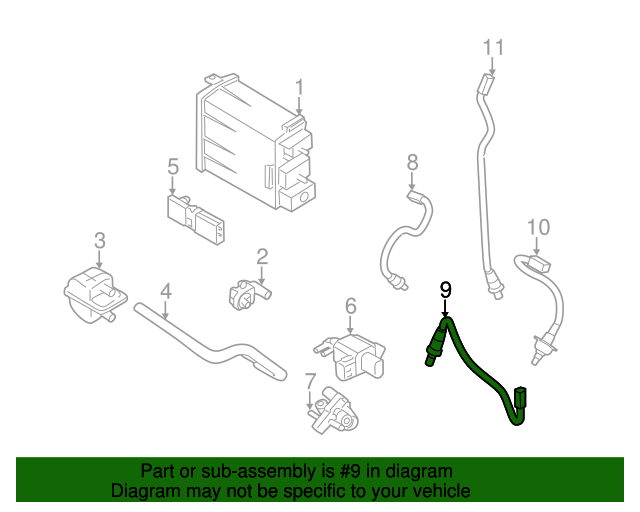 20152017 Nissan Quest Oxygen Sensor 226A04AY0A Nissan Parts Plus