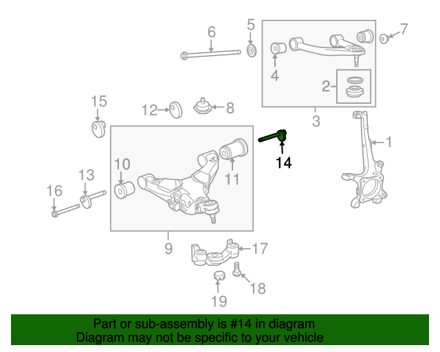 20072022 Toyota Cam Assembly, Camber Adjust 481900C020 Toyota Parts