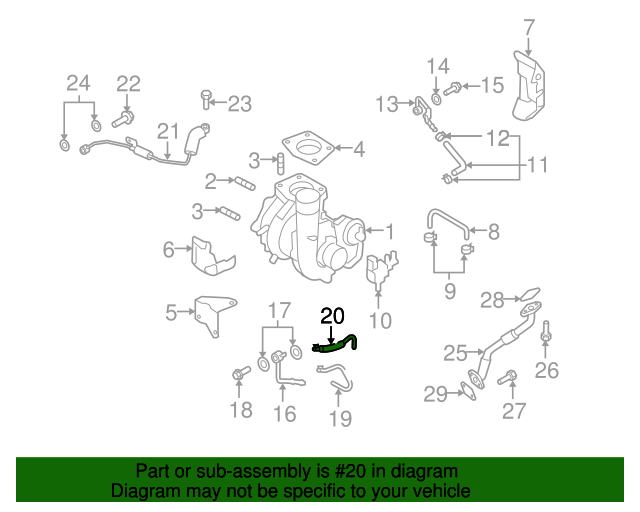 20062012 Mazda Water Outlet Hose L3K91353XA