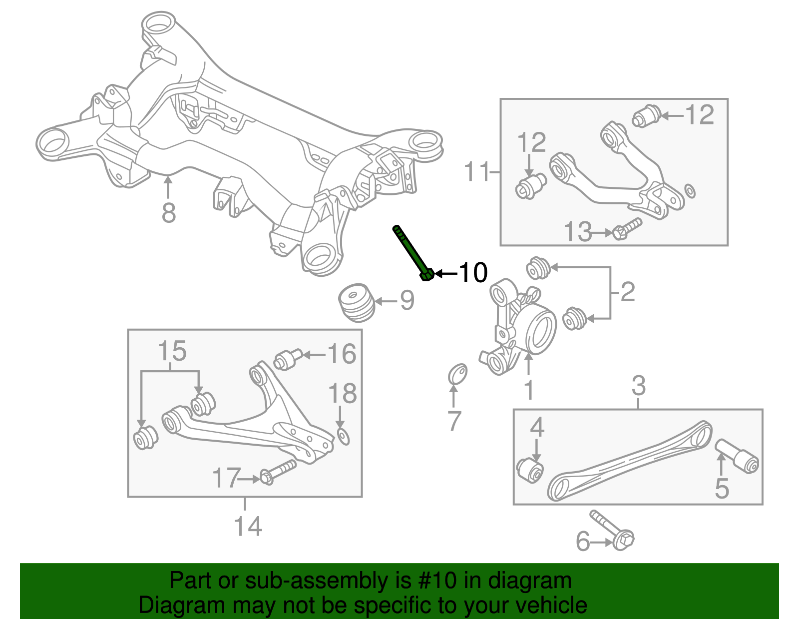 Suspension Cross-Member Bolt - Volkswagen (N-908-038-01)