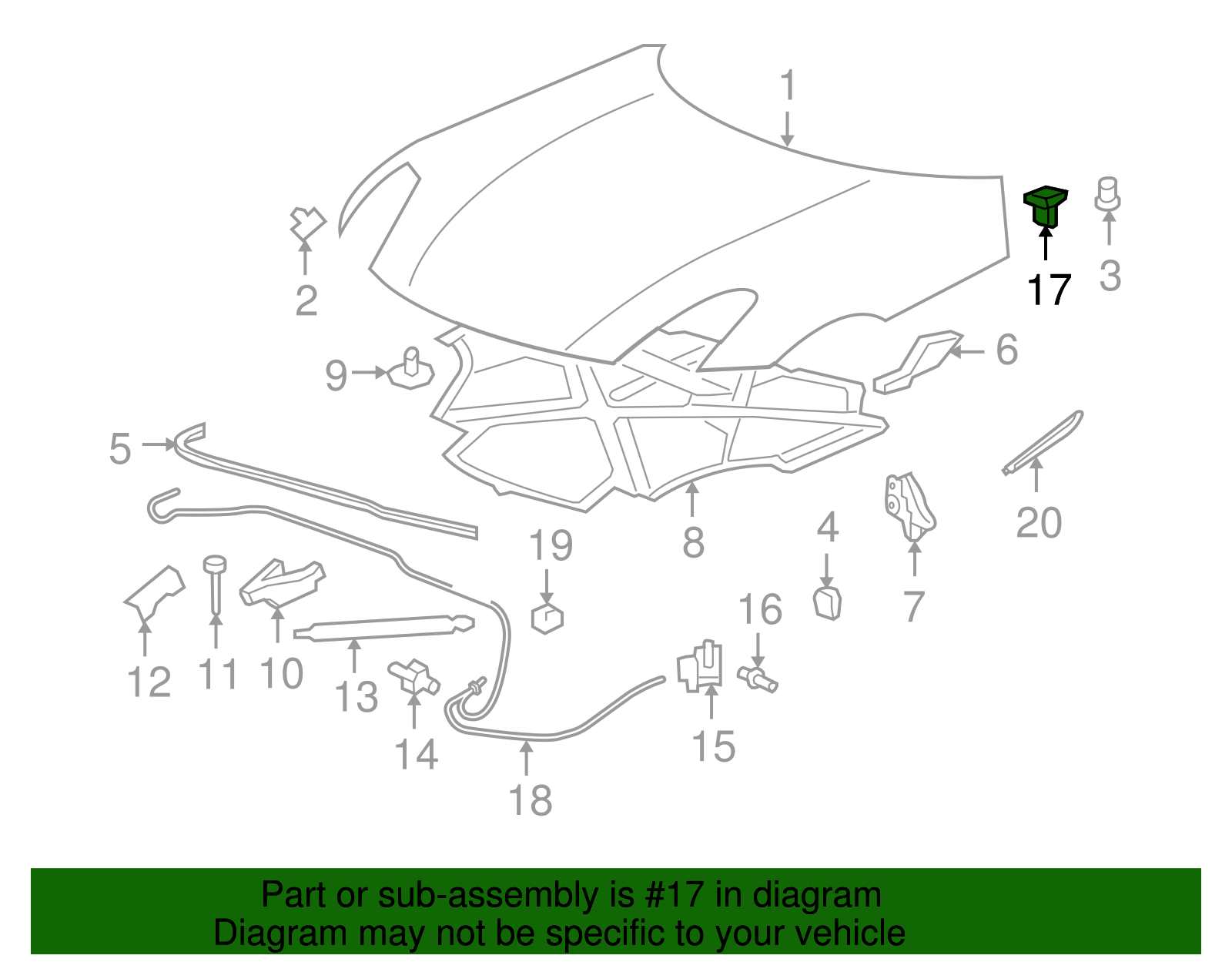 Hood Latch Striker - GM (10273708)