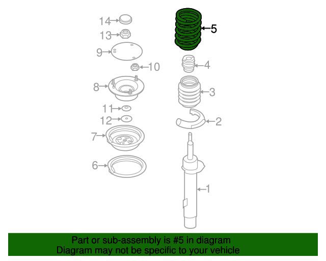 31336790113 20132015 BMW X1 Coil Spring (31336790113) BMW of