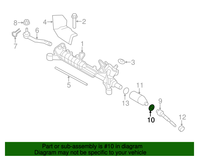 20112015 Ford Inner Tie Rod Lock Nut 8T4Z3N807A Blue Springs Ford Parts