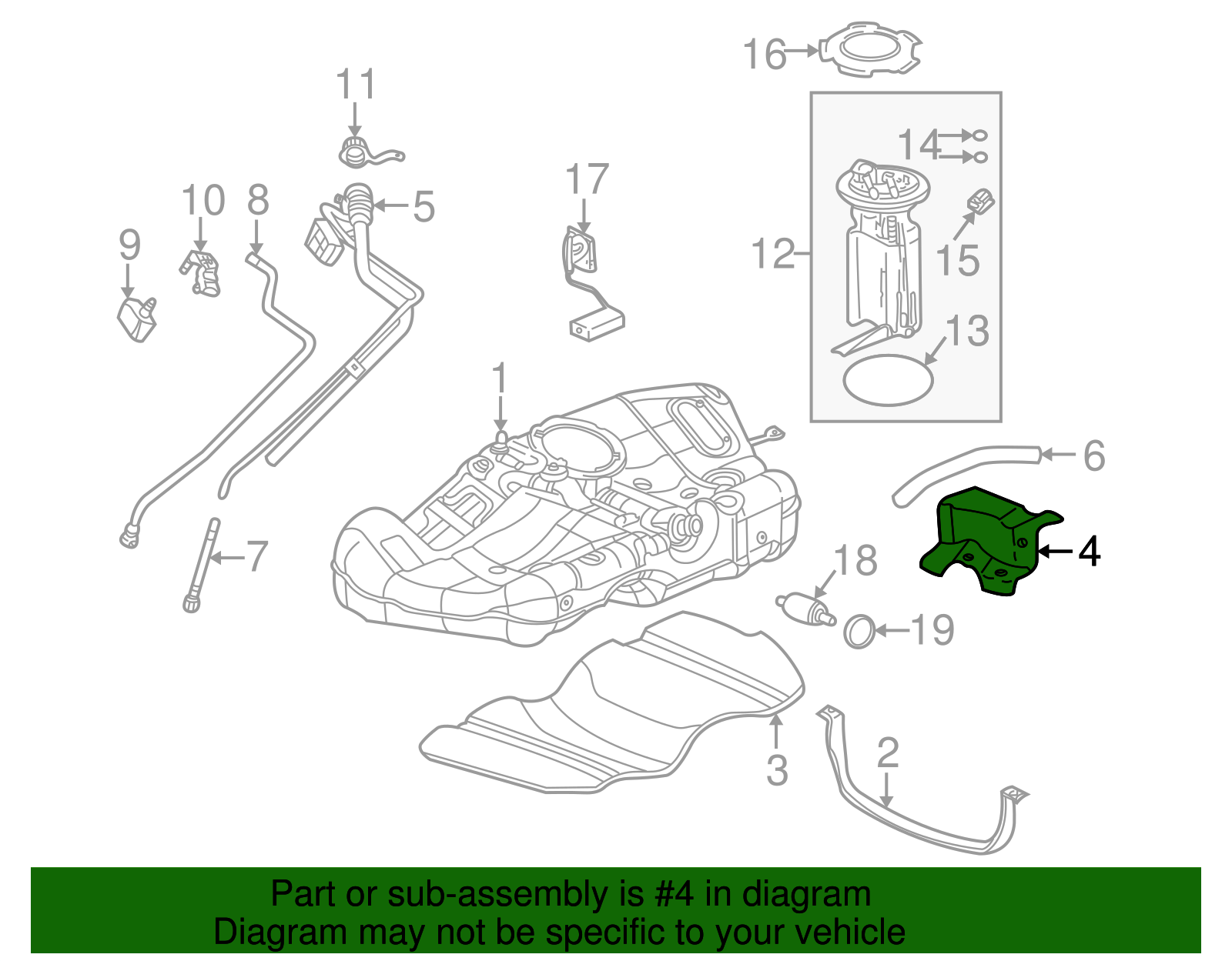 Shield Assembly, F/Tnk - GM (09158441)