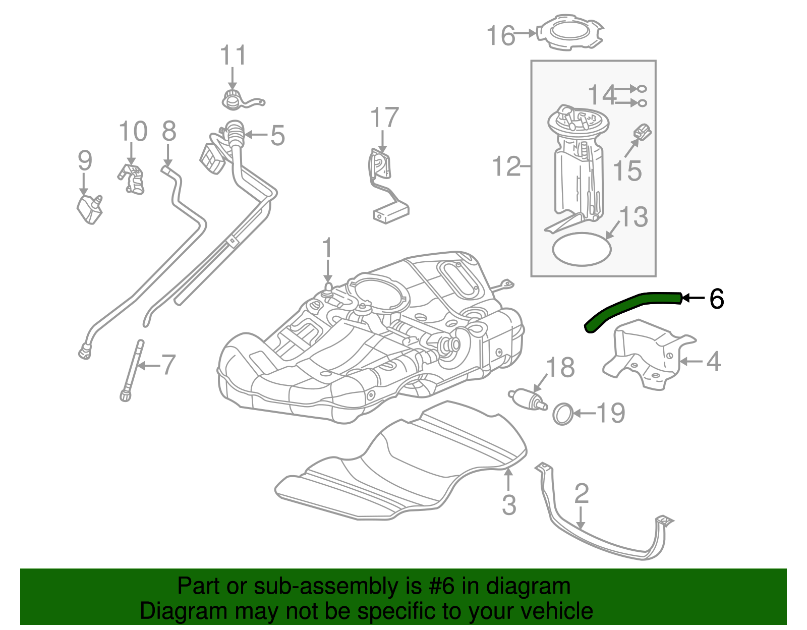 Hose Assembly, F/Tnk Fil - GM (09177062)