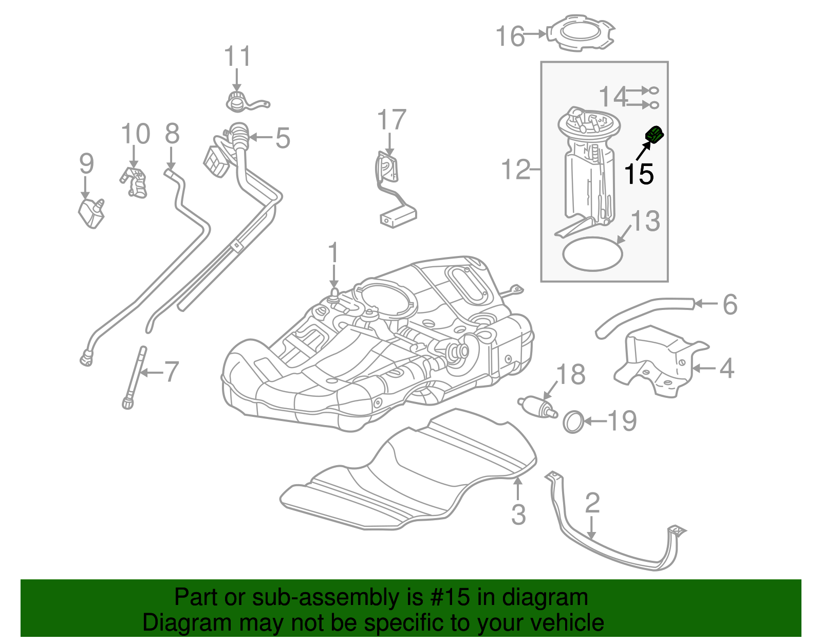 Fuel Tank Pressure Sensor - GM (09129036)