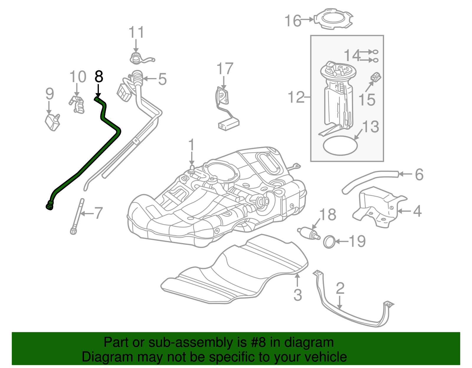 Hose, Assembly, Evaporative Emis Cnstr Vent - GM (09202208)
