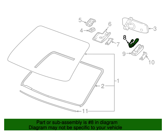 39005090 Humidity and Windshield Temperature Sensor 20132023 GM