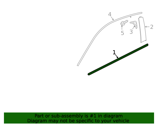 20162020 Honda Civic Molding Assembly, R Front Door 72410TBGA01