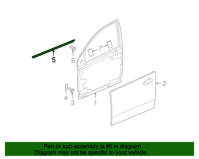 2003 2007 Saturn Ion Belt Weather Strip 15235720 GMPartsDirect