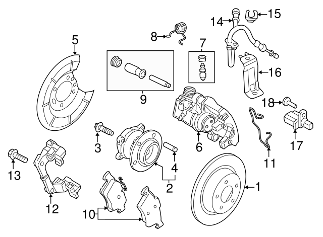FORD OEM 12-18 Focus Brake-Rear Pads CV6Z2200A FORD OEM 12-18 Focus Brake-Rear Pads CV6Z2200A