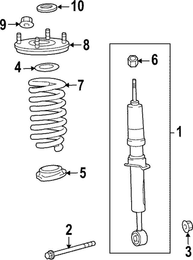 Genuine Toyota & Lexus Strut Mount Bolt – Part #90105-A0382, Fits 2007-2021 Models