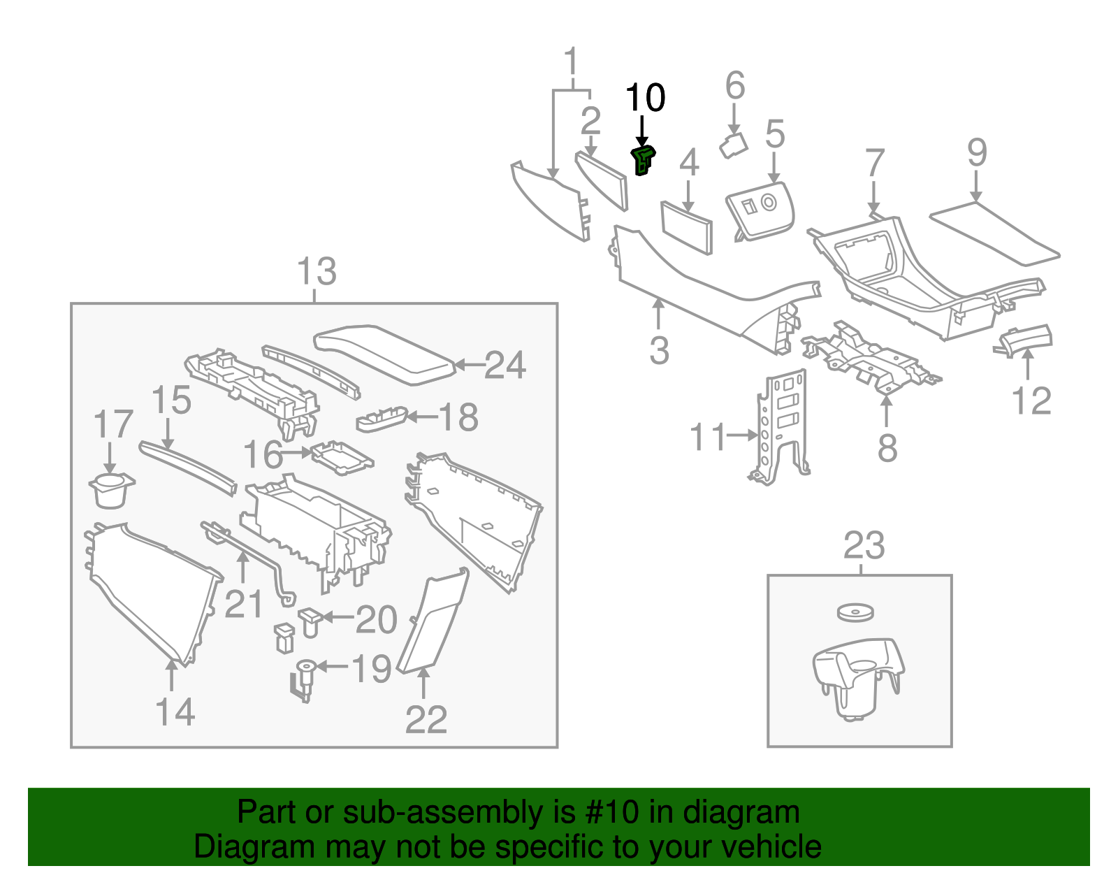 Console Base Mount Bracket - Scion (55389-12040)