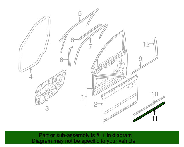 Genuine Lower Door Trim for 20042011 Volvo Part 39866335 Over 30