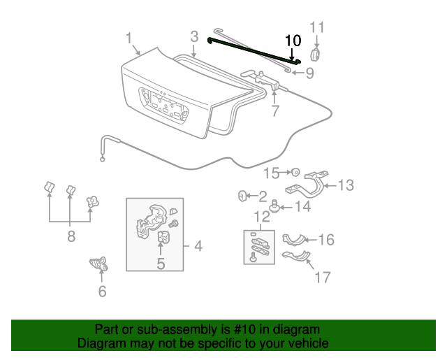 20072008 Acura TL Torsion Rod 74872SEPA20 OEMAcuraPart