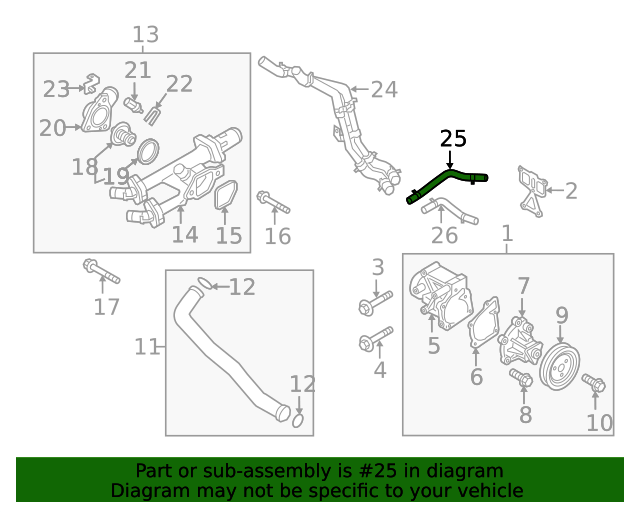 97311C5100 HVAC Heater Hose 20162020 Kia Sorento Kia.Parts Store