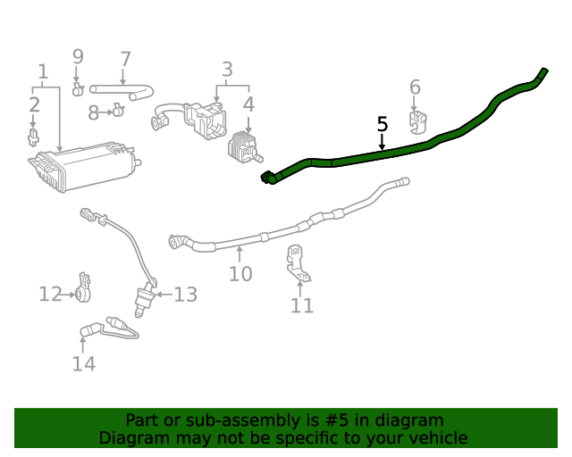 20192024 Toyota Evaporative Emissions System Lines 772270R100