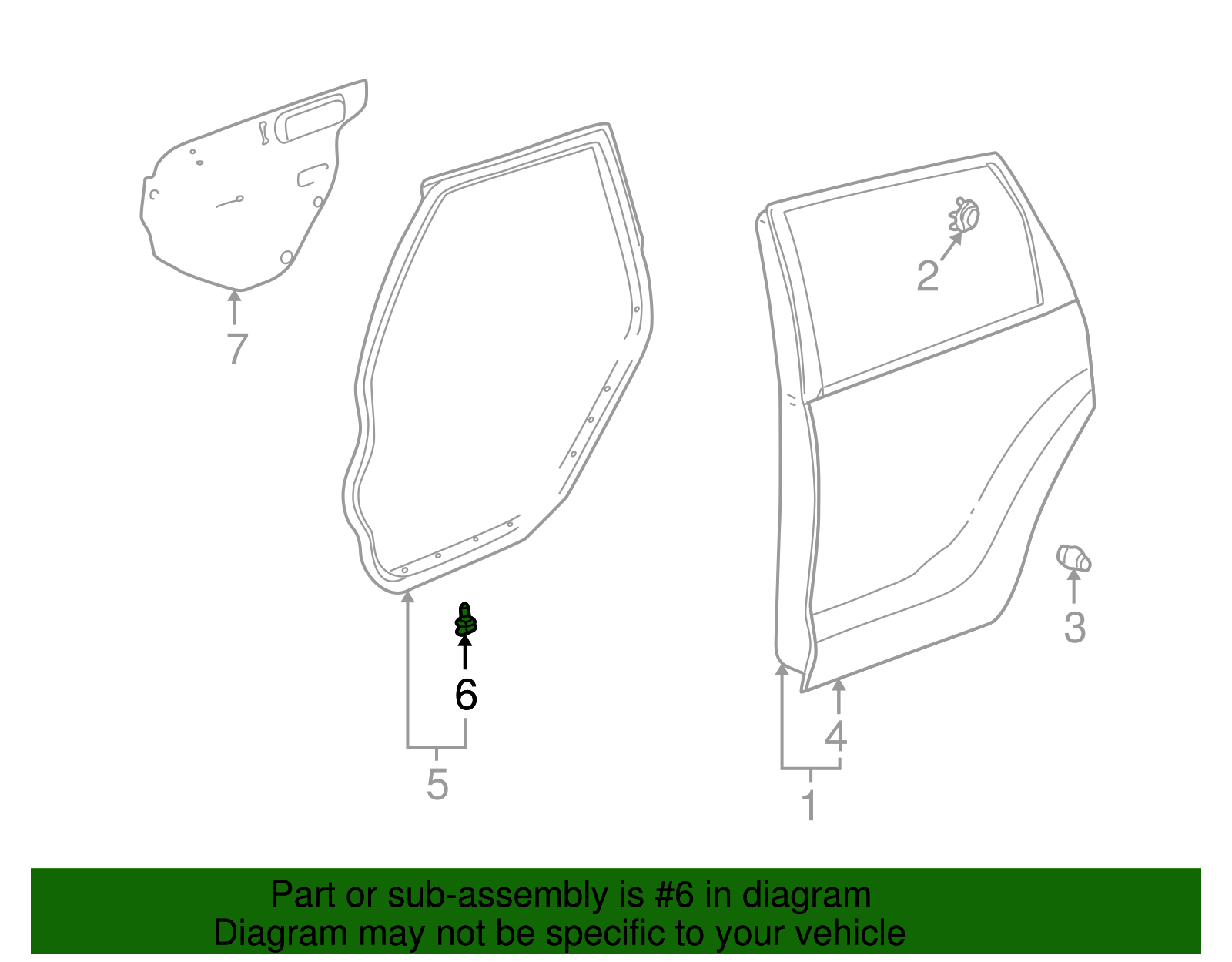 Retainer, Rear S/D W/Str *Blue - GM (94858899)