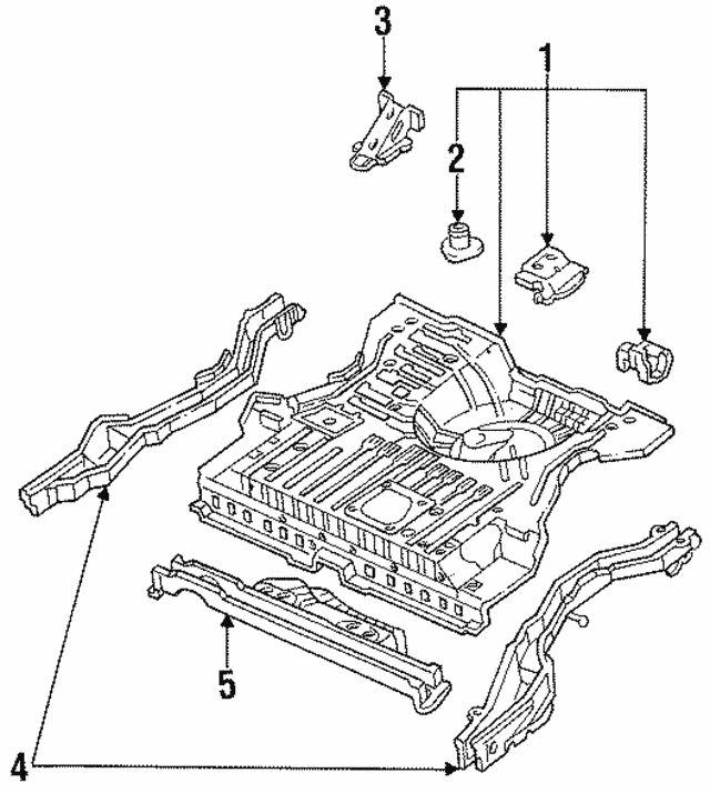 19941997 Ford Aspire Rear CrossMember F4BZ61102A24B QuirkParts