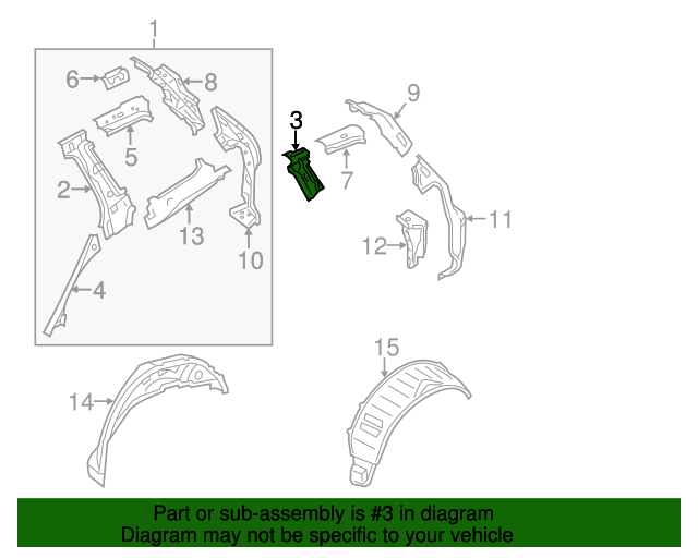 Front Pillar Reinforcement 7P0-809-718-A