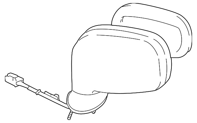 2000-2005 Toyota MR2 Spyder Mirror Assembly - Dark Green - Left  