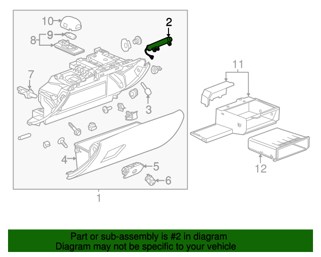 Glove Box Assembly Damper GM (22794533) GM Wholesale Direct